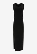 Balenciaga Ribbed Crewneck Midi Dress Black 794448TOV051000_69009