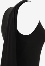 Balenciaga Ribbed Crewneck Midi Dress Black 794448TOV051000_69009