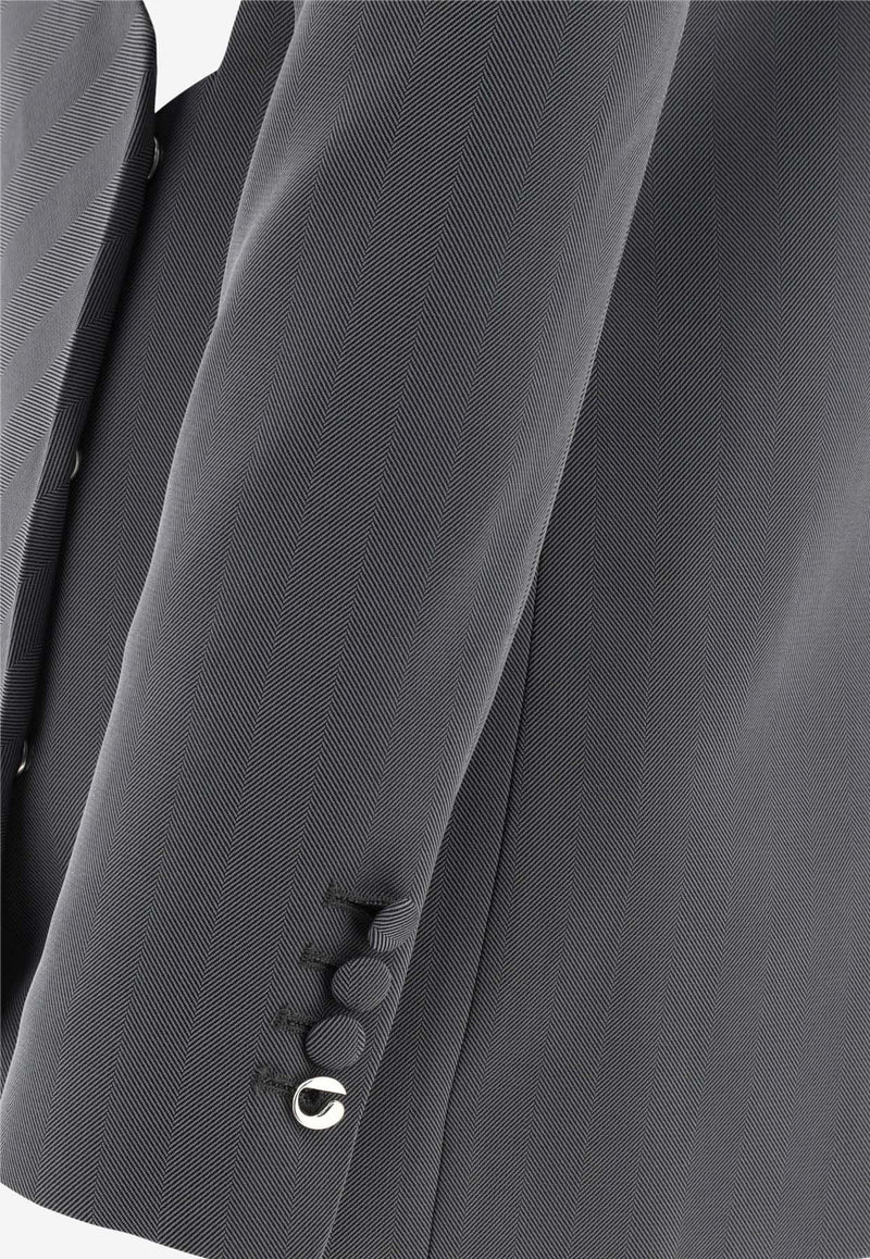 Coperni Twisted Cut-Out Tailored Jacket Gray COPV30823BLAGRE_58633