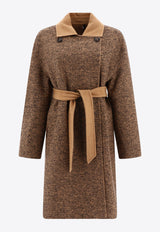 Max Mara Reversible Camel and Wool Coat 2310161135600EVELIN001_59958 Brown