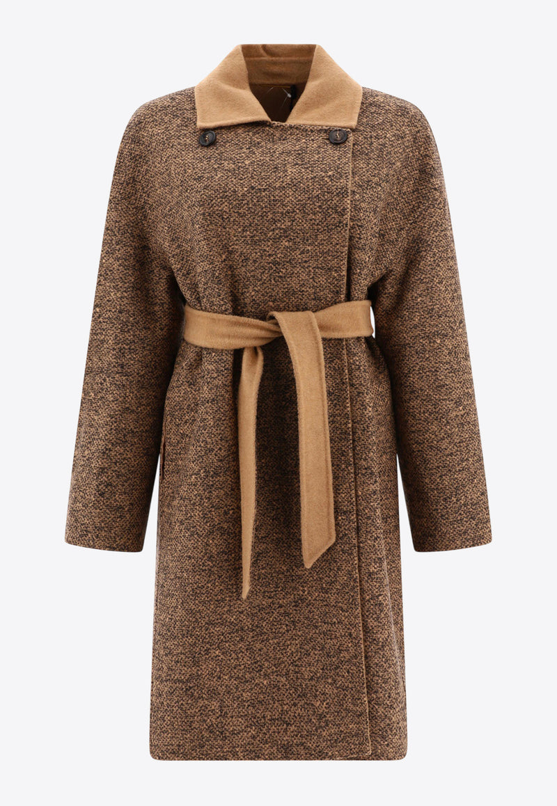 Max Mara Reversible Camel and Wool Coat 2310161135600EVELIN001_59958 Brown