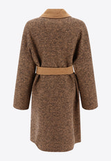 Max Mara Reversible Camel and Wool Coat 2310161135600EVELIN001_59958 Brown