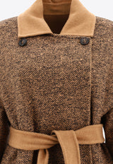 Max Mara Reversible Camel and Wool Coat 2310161135600EVELIN001_59958 Brown