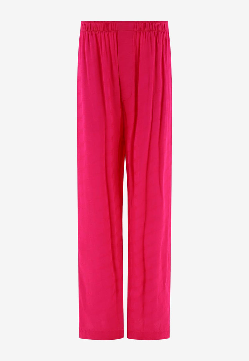 Balenciaga Monogram Wide-Leg Pants Fuchsia 681822TMO685510_69367