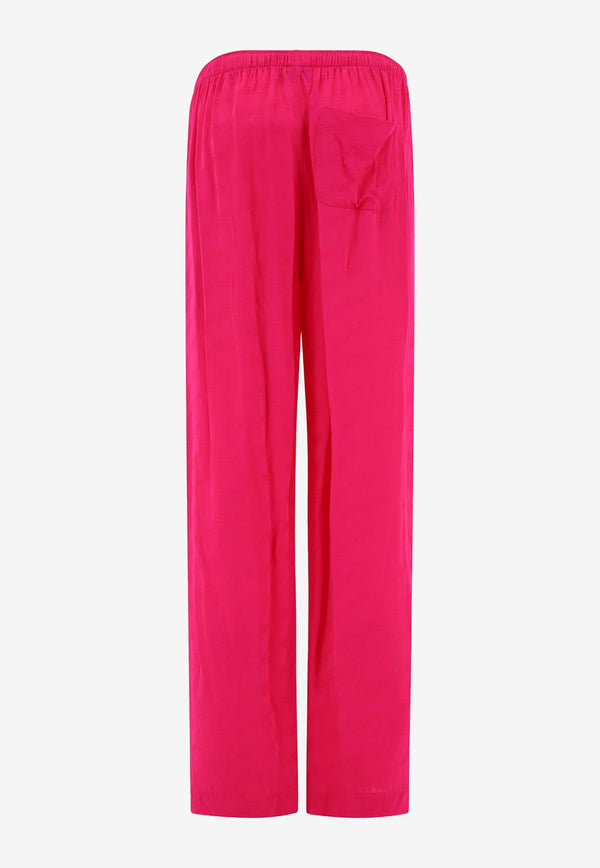 Balenciaga Monogram Wide-Leg Pants Fuchsia 681822TMO685510_69367