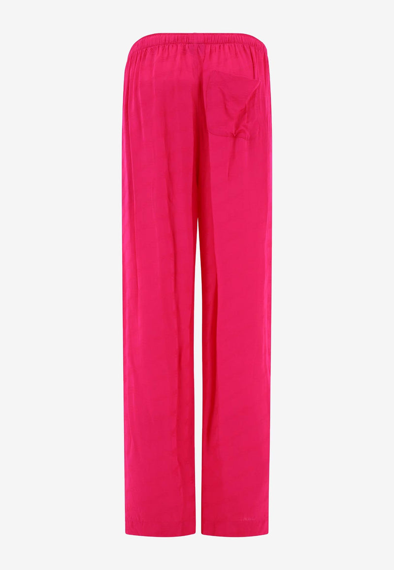 Balenciaga Monogram Wide-Leg Pants Fuchsia 681822TMO685510_69367