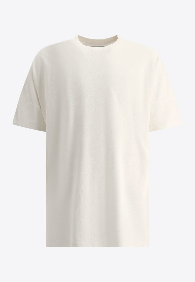 Nonnative Logo-Embroidered Crewneck T-shirt NN-C4415WHITE_69225
