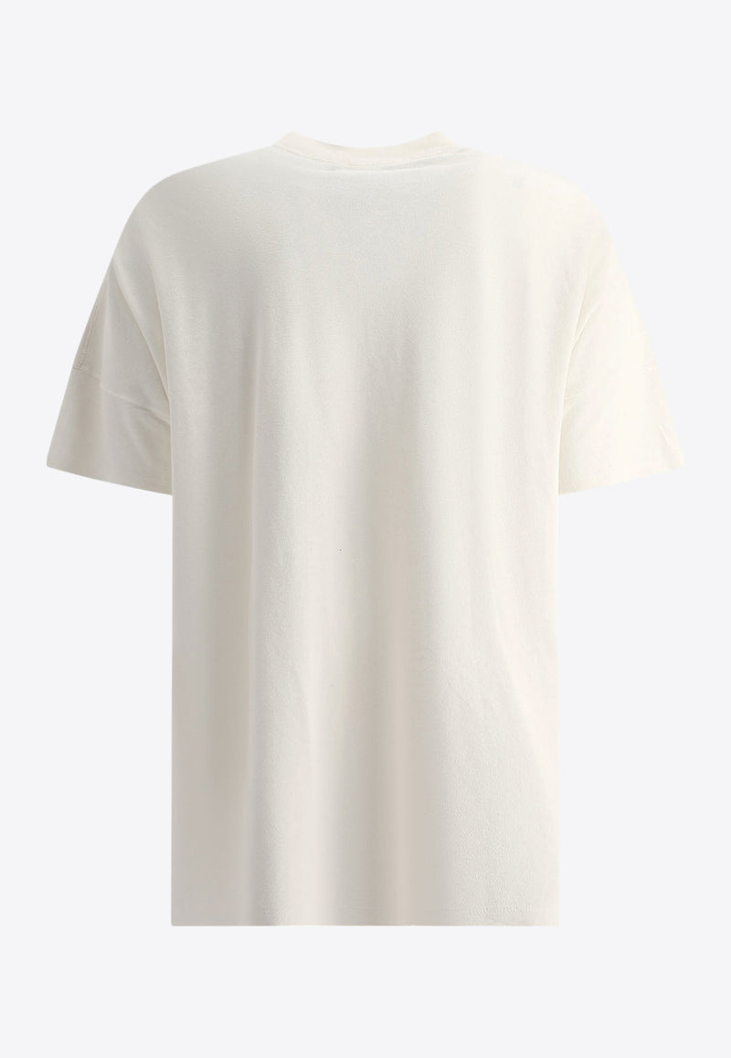 Nonnative Logo-Embroidered Crewneck T-shirt NN-C4415WHITE_69225