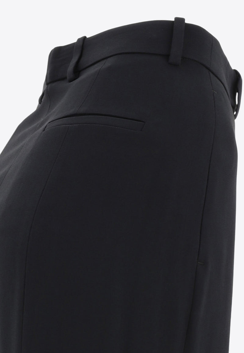 Alexander McQueen High-Rise Tapered Pants 585118QEAAA1000_69436