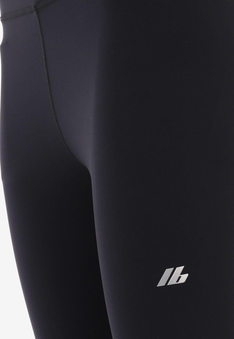 Balenciaga Reflective Logo Sports Leggings  Black 7932944E2B91081_69461