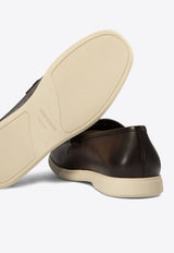 Ferragamo Cosimo Calf Leather Loafers Brown 0774494_69871