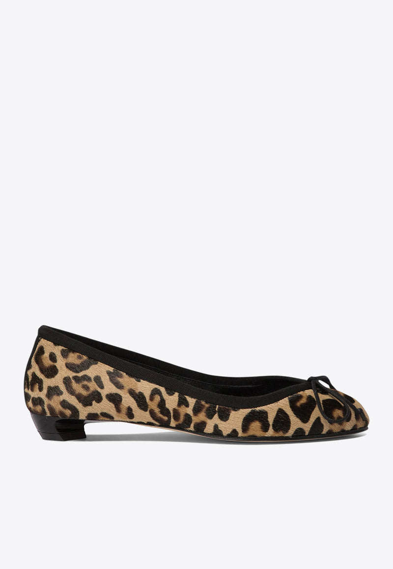 Alexander McQueen Armadillo Leopard-Print Ballet Flats 797579WLEN72044_70061
