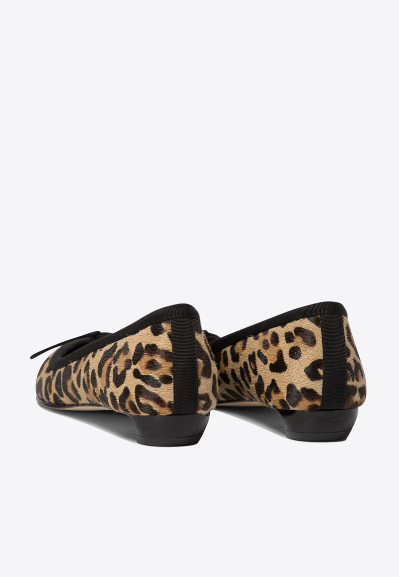 Alexander McQueen Armadillo Leopard-Print Ballet Flats 797579WLEN72044_70061
