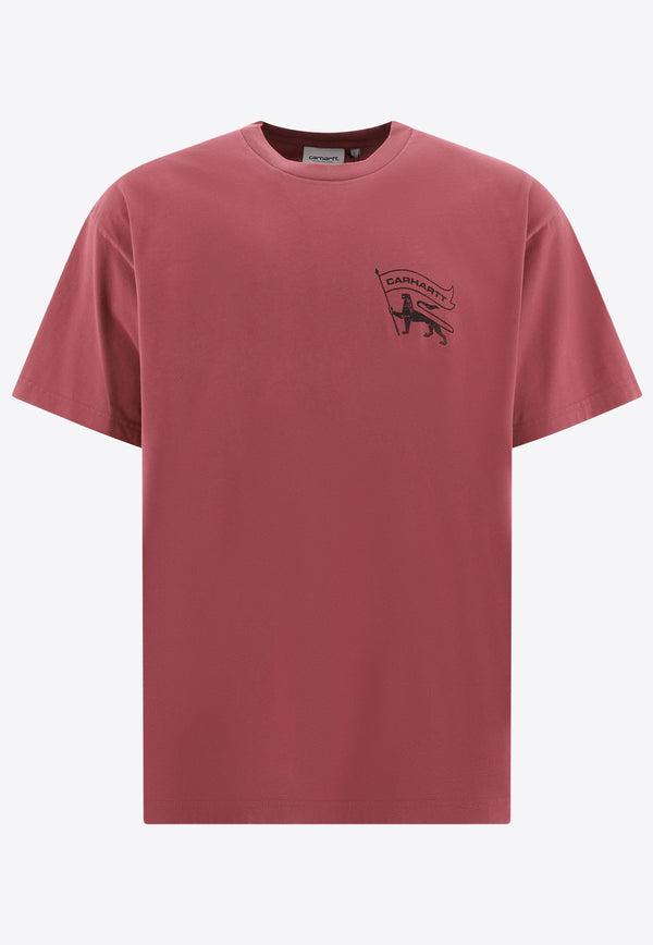 Carhartt Wip Stamp Logo Print T-shirt Pink I0336702B0.06_69921
