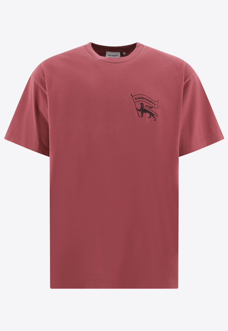 Carhartt Wip Stamp Logo Print T-shirt Pink I0336702B0.06_69921