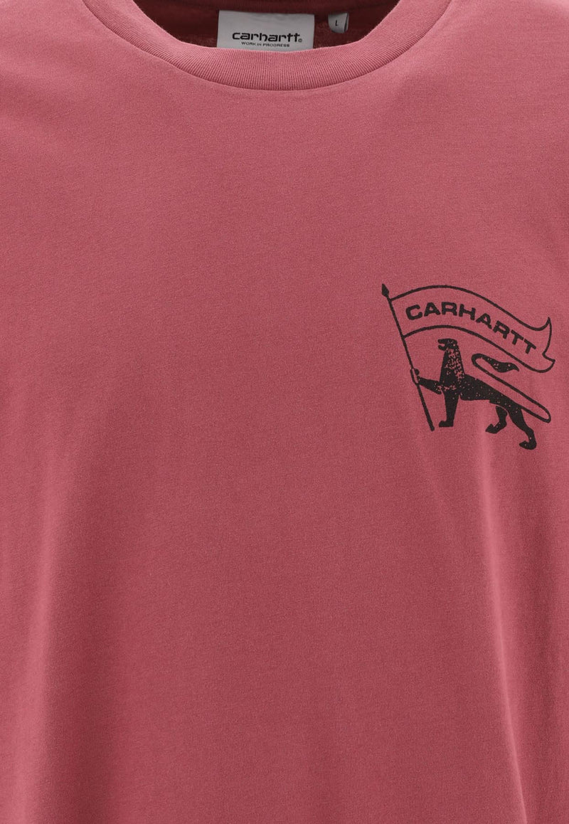 Carhartt Wip Stamp Logo Print T-shirt Pink I0336702B0.06_69921