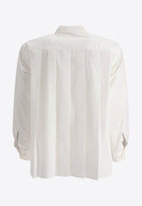 Sacai Logo Embroidered Buttoned Shirt White 24-03466M151_70836