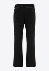 Sacai Mid-Rise Flared-Leg Pants Black 24-03424M001_70915