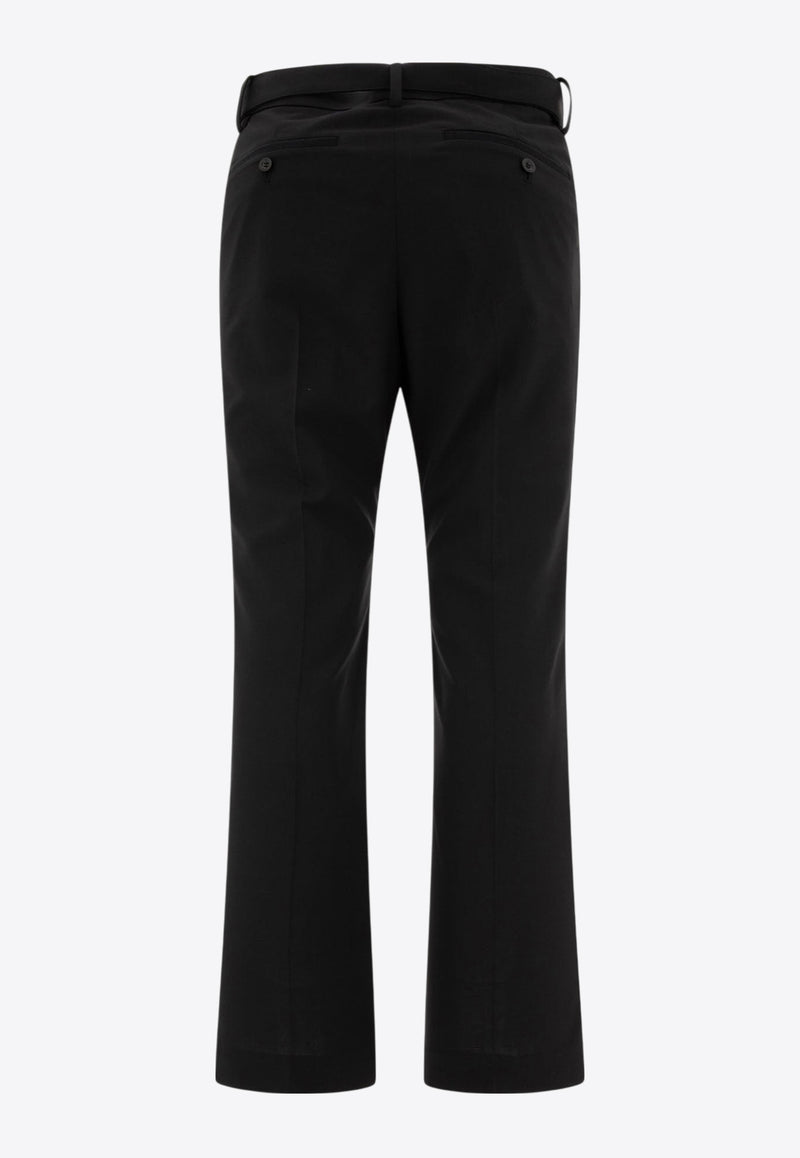 Sacai Mid-Rise Flared-Leg Pants Black 24-03424M001_70915