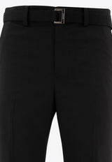 Sacai Mid-Rise Flared-Leg Pants Black 24-03424M001_70915