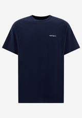 Carhartt Wip Script Embroidered T-shirt Navy I0304352AH.XX_70658