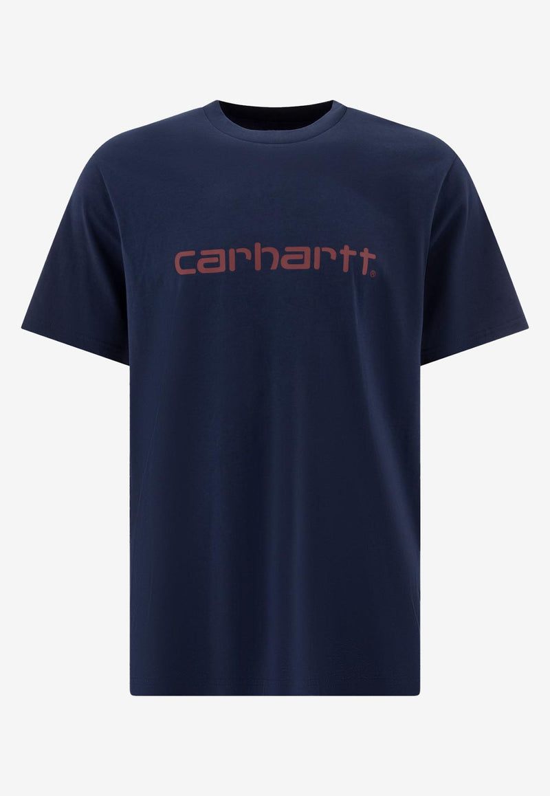 Carhartt Wip Script Logo T-shirt Blue I0310472DD.XX_70628