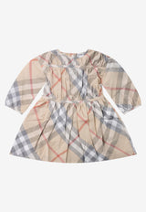 Burberry Kids Baby Girls Vintage Check Mini Dress Beige 8090096_71084