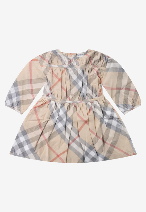 Burberry Kids Baby Girls Vintage Check Mini Dress Beige 8090096_71084