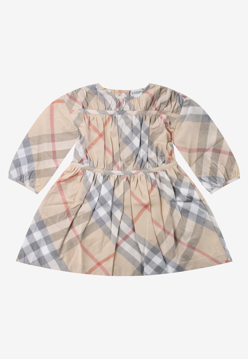 Burberry Kids Baby Girls Vintage Check Mini Dress Beige 8090096_71084
