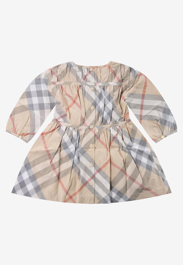 Burberry Kids Baby Girls Vintage Check Mini Dress Beige 8090096_71084