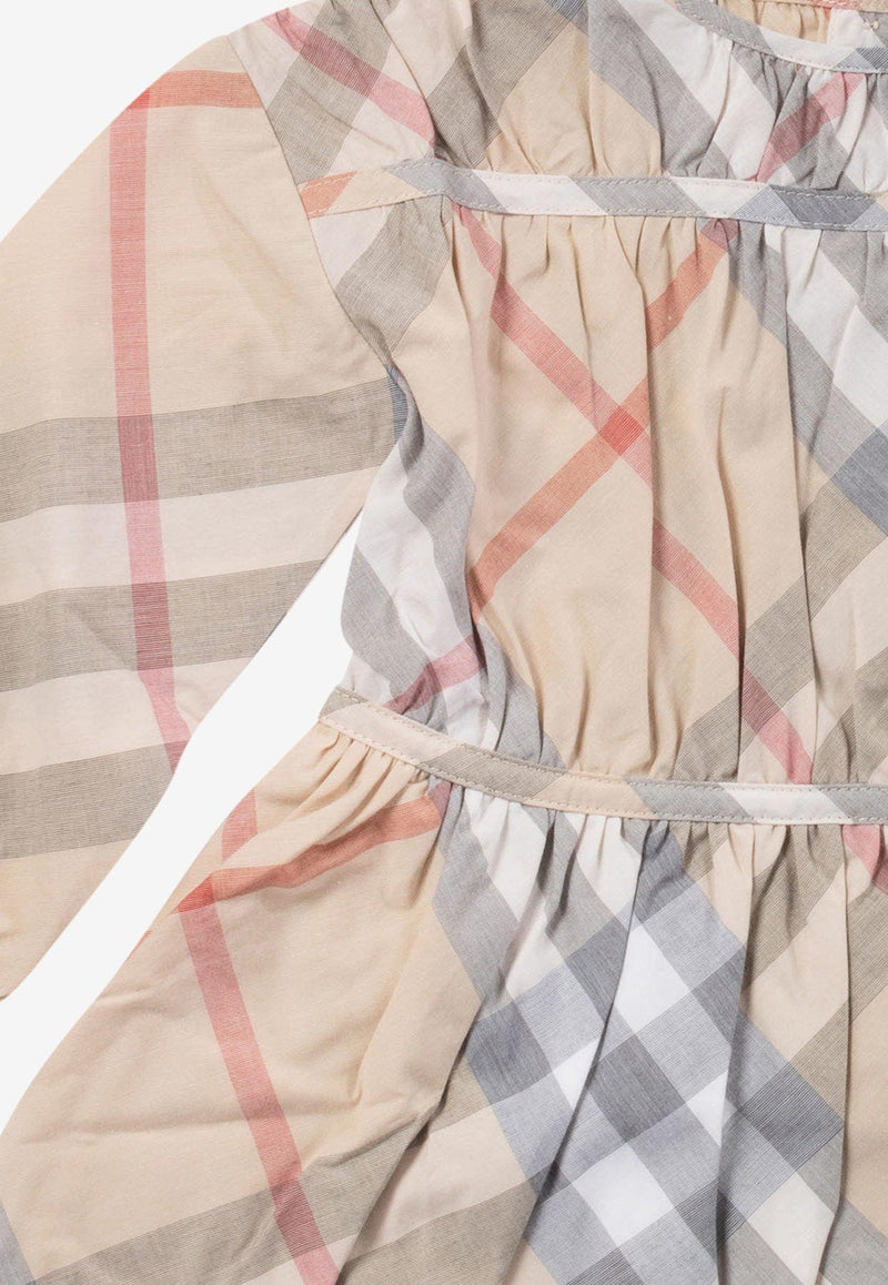 Burberry Kids Baby Girls Vintage Check Mini Dress Beige 8090096_71084
