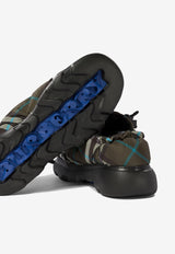 Burberry Pillow Check Motif Slippers Green 8092648_71100