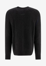 Burberry Logo Jacquard Cashmere Sweater Gray 8092863_71134