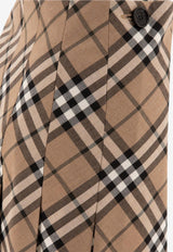Burberry Check Pattern Mini Skirt Beige 8095396_71109