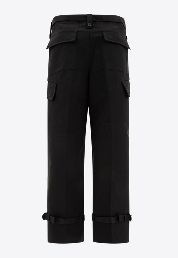 Sacai Mid-Rise Belted Pants Black 24-03429M001_71097