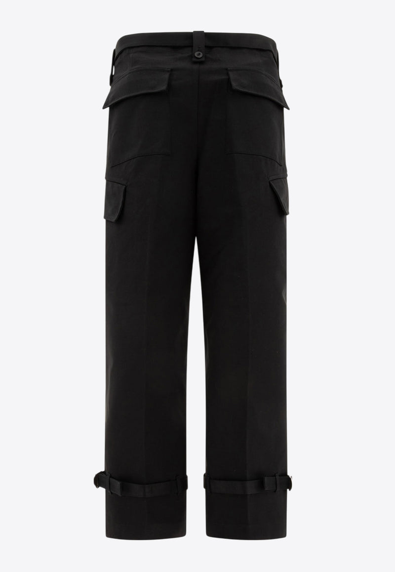 Sacai Mid-Rise Belted Pants Black 24-03429M001_71097