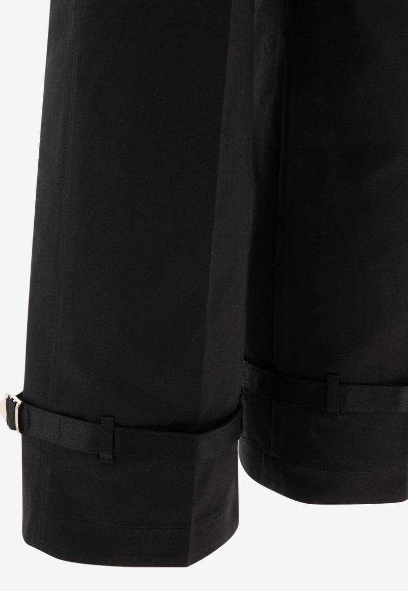 Sacai Mid-Rise Belted Pants Black 24-03429M001_71097