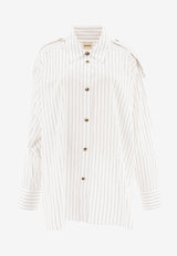 Khaite Tamal Striped Shirt  White 2336185112_70790