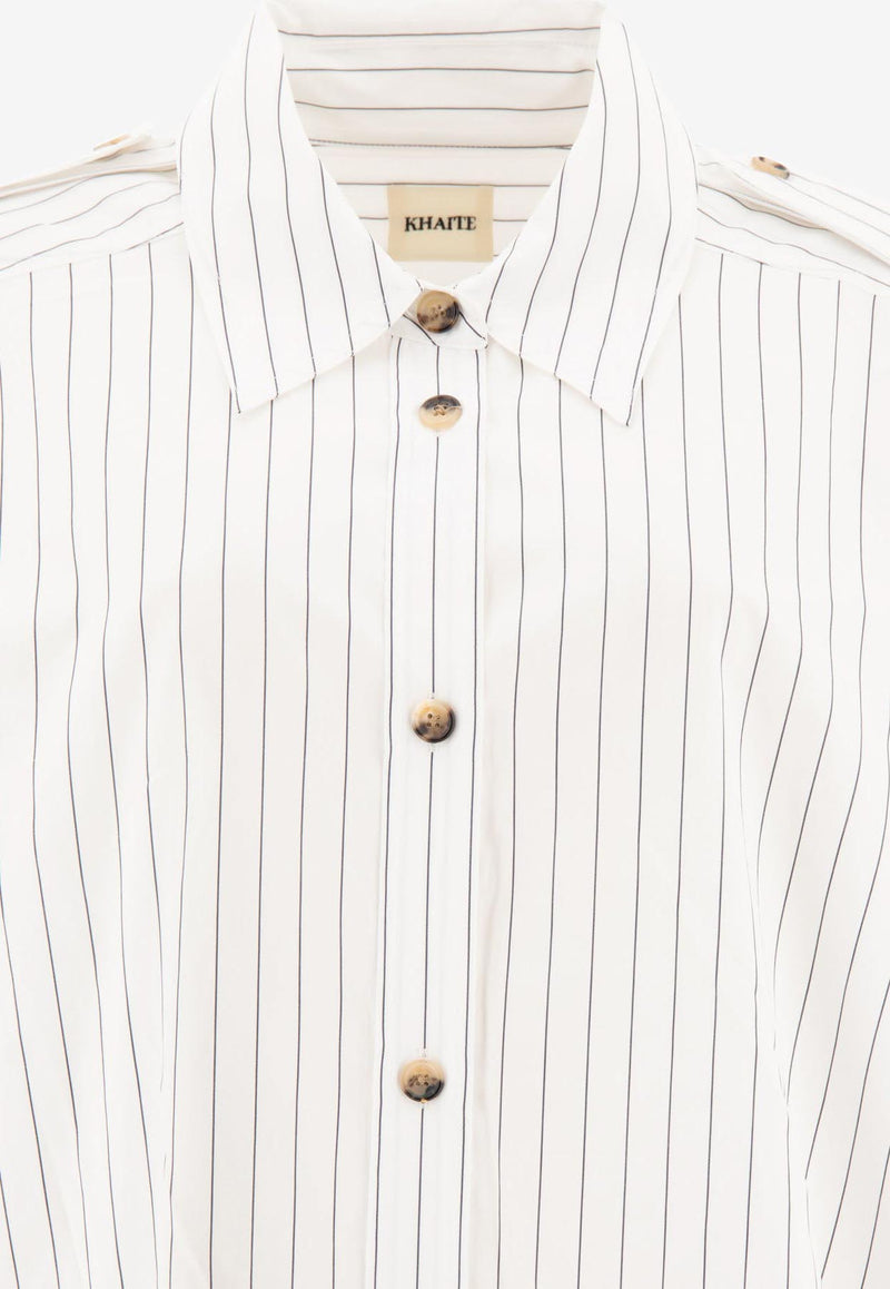 Khaite Tamal Striped Shirt  White 2336185112_70790