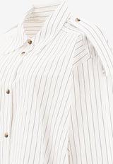 Khaite Tamal Striped Shirt  White 2336185112_70790
