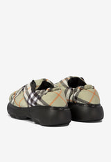 Burberry Pillow Check-Motif Slippers Beige 8094483_71264