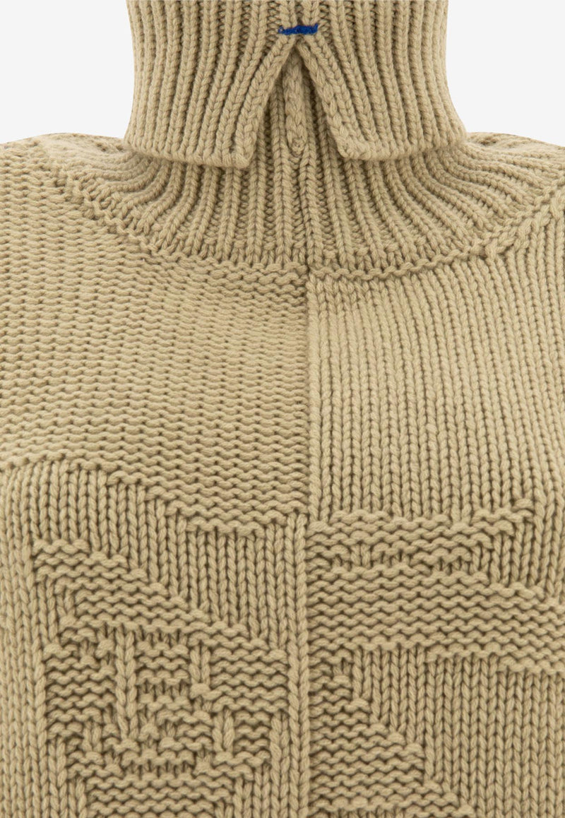 Burberry EKD Knitted Cashmere Turtleneck Sweater Green 8096338_71268