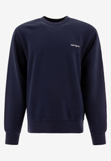 Carhartt Wip Script Embroidered Sweatshirt Navy I0336572AH.XX_71194