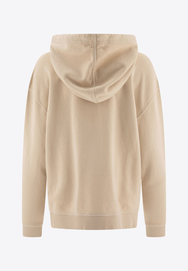 PINKO Logo Print Hooded Sweatshirt Beige 104388A27VC16_71256
