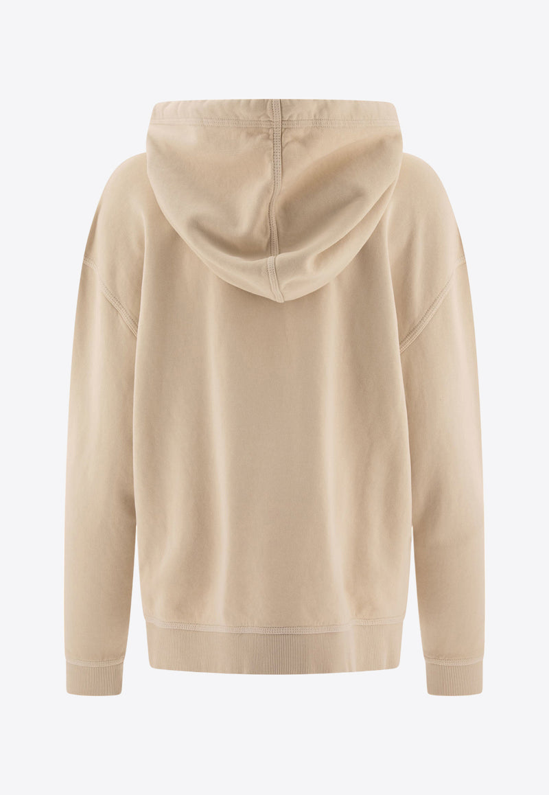 PINKO Logo Print Hooded Sweatshirt Beige 104388A27VC16_71256