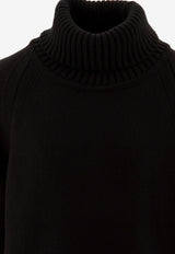 Stone Island Junior Boys Compass Patch Turtleneck Sweater Black 8116504A2V0029_71602