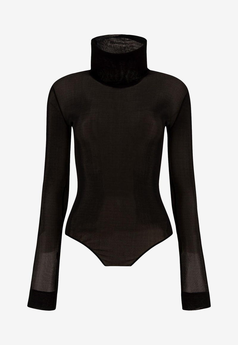 Maison Margiela High-Neck Bodysuit  Black S51NA0104S24468900_71696