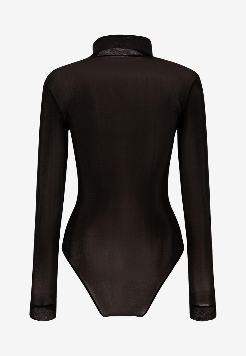Maison Margiela High-Neck Bodysuit  Black S51NA0104S24468900_71696