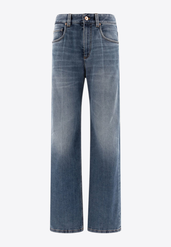 Brunello Cucinelli Washed Straight-Leg Jeans Blue MB114P5941C8986_71771