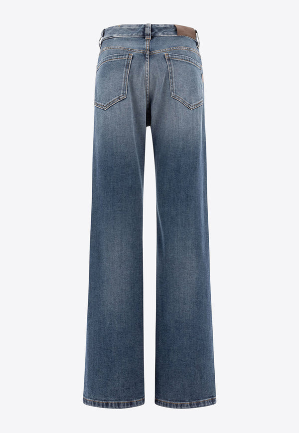 Brunello Cucinelli Washed Straight-Leg Jeans Blue MB114P5941C8986_71771